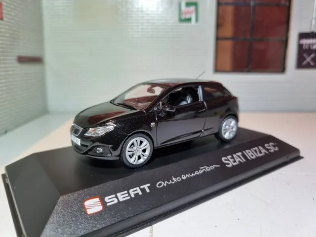 Seat Ibiza SC schwarz 3-türiges Händlermodell 2012 1:43 Druckguss Maßstab Auto IXO Norev