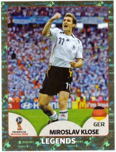 figurina Panini WM 2018 Russia World Cup  Nr. 681 Legends KLOSE Miroslav