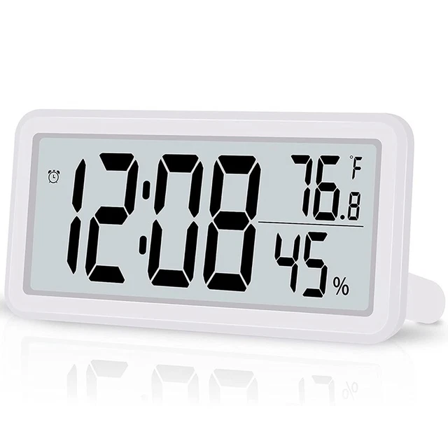 Baceyong Orologio Auto Multifunzione | Termometro E Voltmetro LCD, Nero, Da -10 A 50°C, A Batteria
