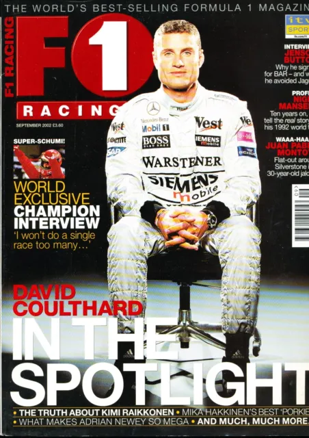 F1 Racing Magazine September 2002 David Coulthard Jenson Button Michael Schumach