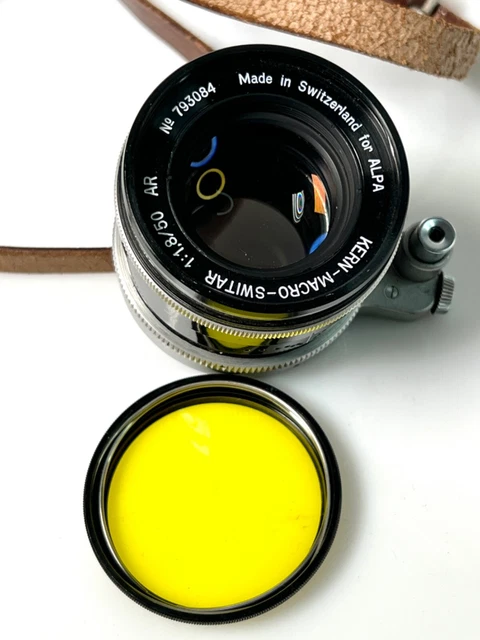 RARE Swiss Alpa CAMERA LENS - ALPA - KERN MACRO SWITAR 1:1,8/50 AR Lens in CASE