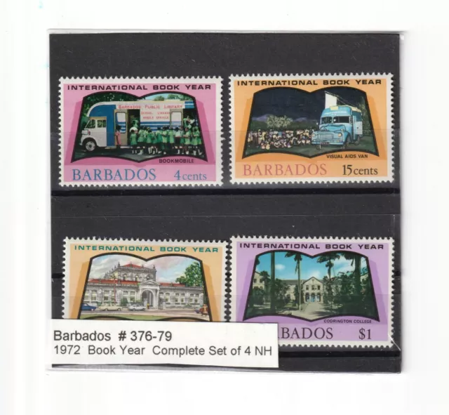 Barbados #376-379 "International Book Year" MNH 1972