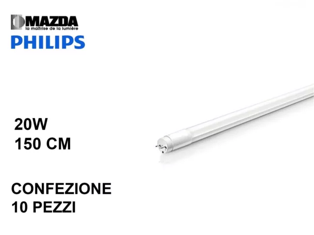 TUBO LED 150 cm MAZDA BY PHILIPS 20W 840 LUCE NATURALE 4000K ex 58W SET 10 PEZZI