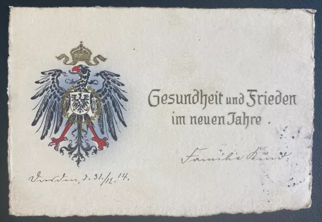 1914 Dresden Germany Picture Postcard Cover To Annaberg New Year Greetings