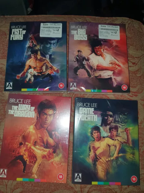 Arrow The Big Boss, Fist Of Fury, Way Of The Dragon & Game Of Death Blu-Rays-New