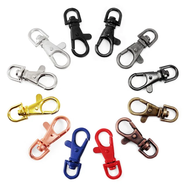 Lobster Swivel Clasps Clips Bag Key Ring Hook Findings chain Keychain 37 mm AIT