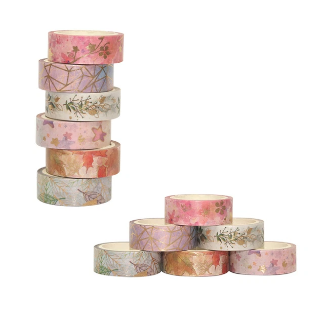 6 Rolls Ruban De Marquage À Chaud Décoration De Fleurs Décorer