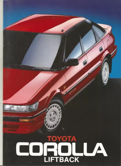 Catalogue publicitaire, prospectus    TOYOTA  COROLLA  LIFTBACK   Février 88