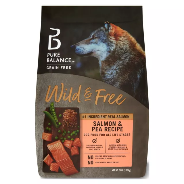 For Dogs of All Life Stages Salmon & Pea Recipe Dry Dog Food, Grain-Free, 24 Lbs