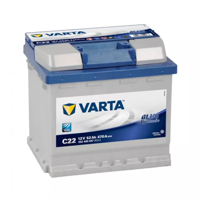 VARTA C22 Blue Dynamic 12V 52Ah 470A Autobatterie 552 400 047 inkl. 7,50 € Pfand