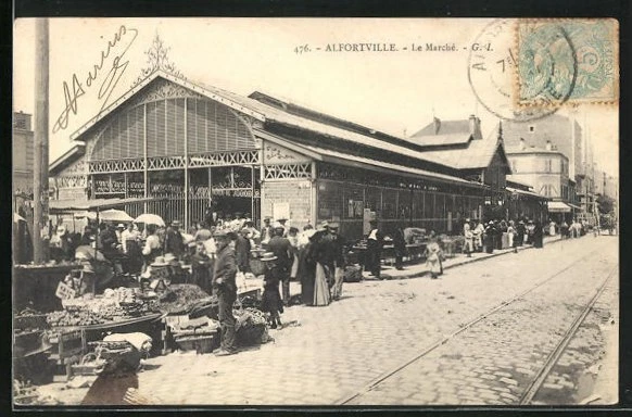 CPA Alfortville, Le Marché,  vue de Markt