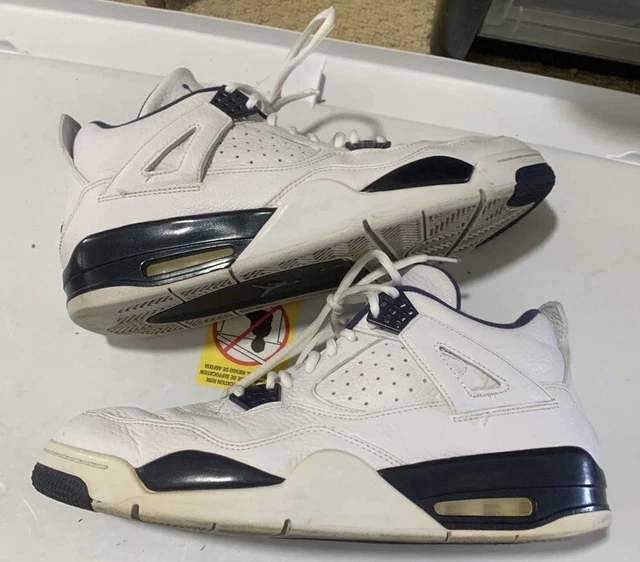 Nike Air Jordan 4 Retro LS Legend Blue 12 Mens White Columbia IV 314254 107 Nike Air Jordan 4 Retro LS Legend Blue 12 Mens White Columbia IV 314254 107