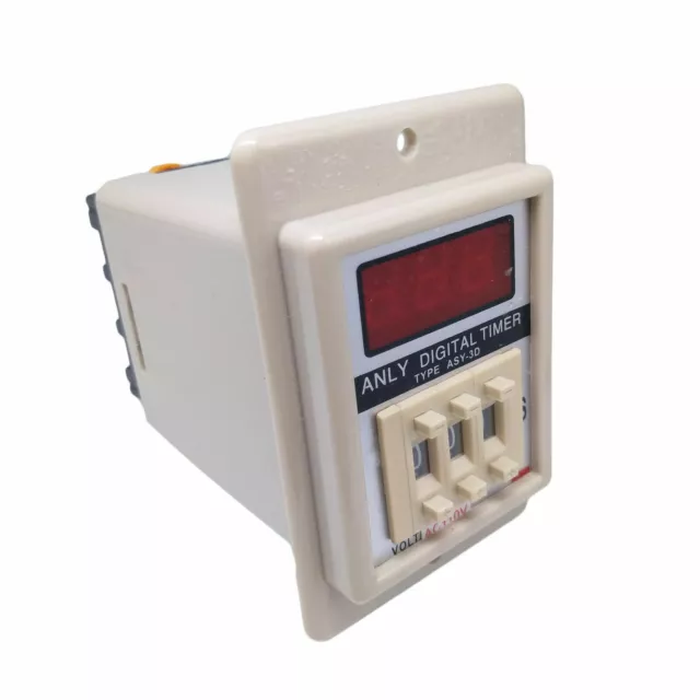 ASY-3D Power On Delay Timer Digital Time Relay 8 Pin With Base 2