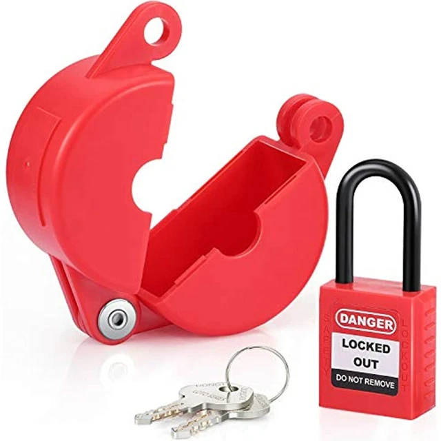 Valve Lockout & Safety Padlock Combination Oil Gas Valve 1-2.5" FREE SHIPPING