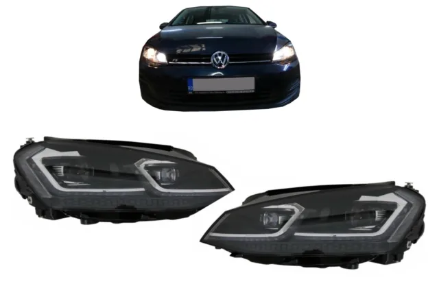 Fari LED Bi-Xenon Look per VW Golf 7 VII 12-17 Facelift G7.5 R Line Look