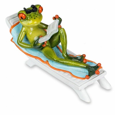 formano frosch rudi sportler auf fahrrad mit rucksack kunststein 768933