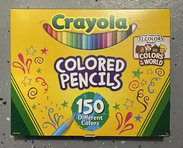 CRAYOLA COLORED PENCIL Set Colors of the World 150 Ct School