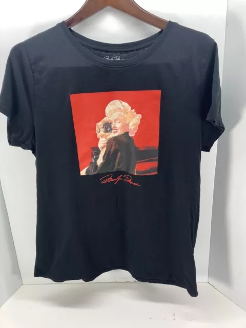 Marilyn Monroe Authentic Brand Women's T Shirt Size Large Black with Red Print
