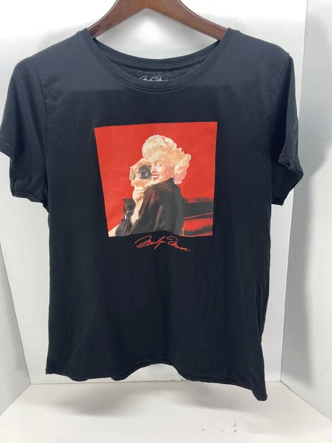 Marilyn Monroe Authentic Brand Women's T Shirt Size Large Black with Red Print