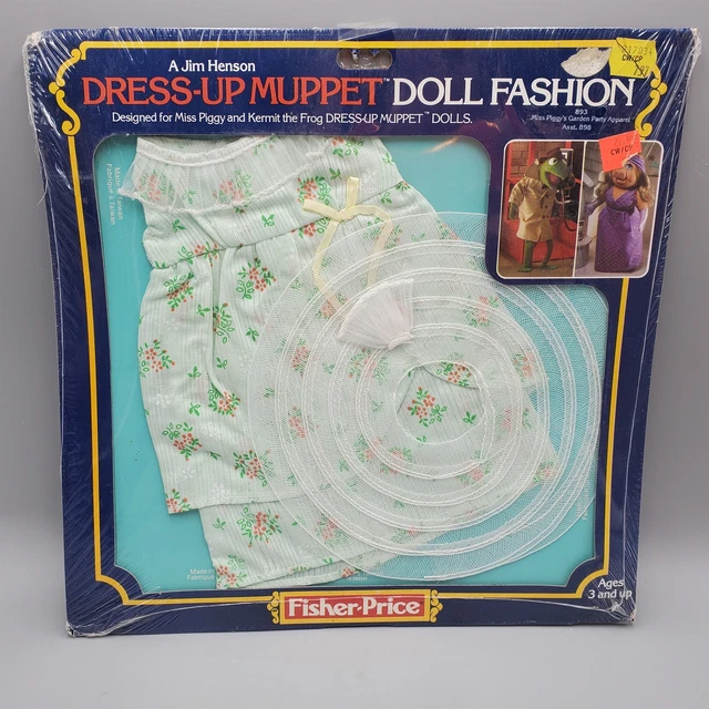 Muppet Garden Party Outfit Hat for Miss Piggy Dress Up Doll Fisher Price