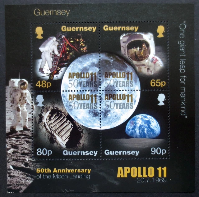 Guernsey - 2019 - Moon Landing - SG MS 1792 - MNH