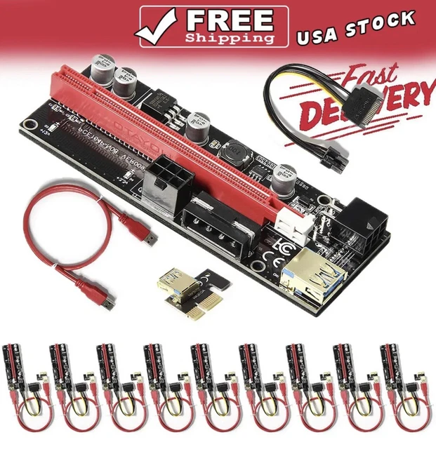 PCI-E Express 1 to 16x Powered USB 3.0 GPU Extender Riser Card Adapter (10 Pcs)