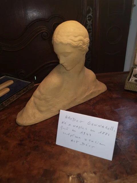 Terre Cuite Sculpture  Amedeo Gennarelli Hauteur: 20cm 