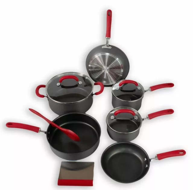 Rachael Ray Create Delicious Hard Anodized Nonstick Cookware Pots & Pans Set