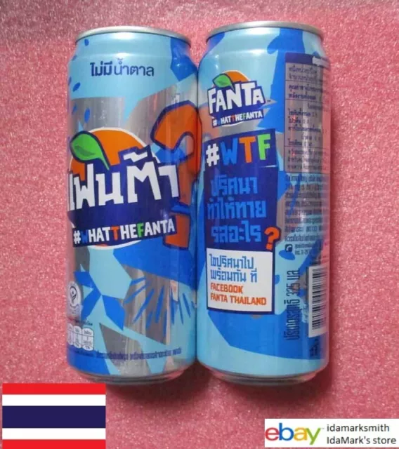 Empty FANTA BLUE Can THAILAND 325ml Thai Language 2023 #Whatthefanta Collect TH