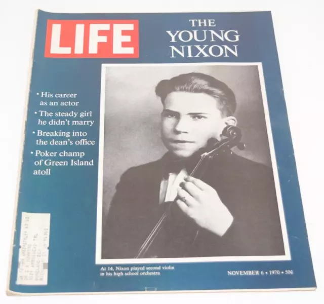 Vintage November 6, 1970 Life Magazine - Young Richard Nixon on Cover