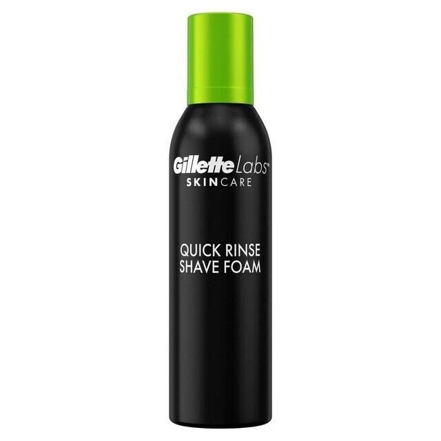 Espuma de afeitado de enjuague rápido Gillette Labs 240 ml vitamina B3 + cuidado de la piel de algas marinas