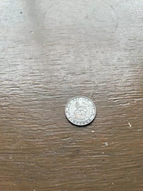 King George V Silver 1926 Sixpence Coin - British - Collectable - Old