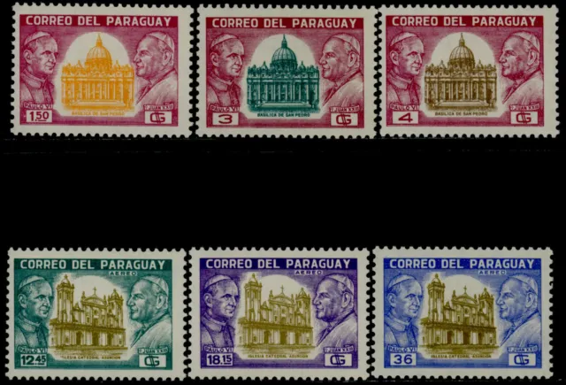 Paraguay 822-7 MNH Popes Paul VI & John XXIII, St Peter's