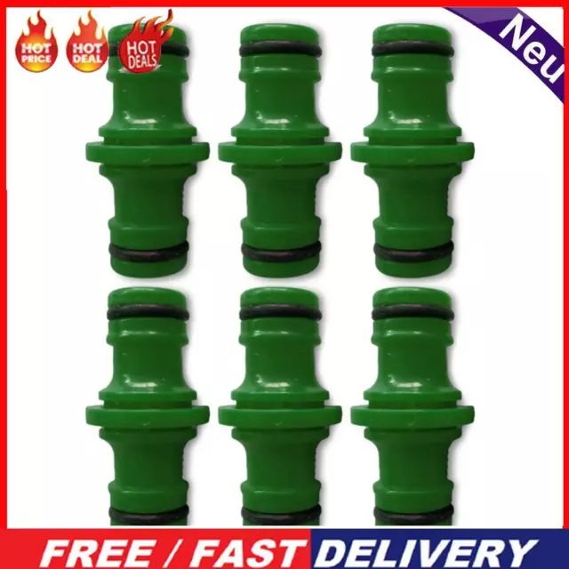 6pcs Hose Pipe Joiner Durable Hose Fittings for Garden Irrigation (Green)