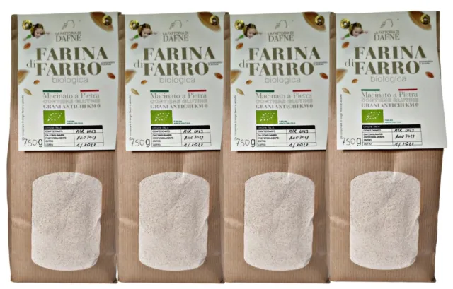 Farina Di Farro Bio Macinata A Pietra  Pack 4 Conf. X0.75Kg