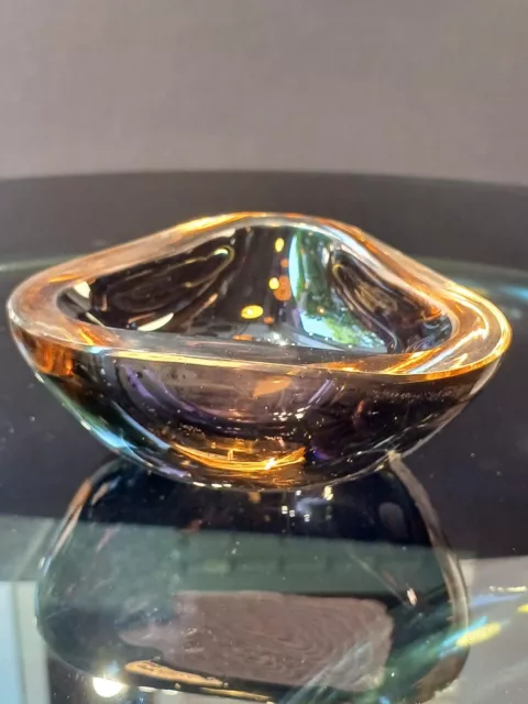 Posacenere in vetro di Murano viola anni '70