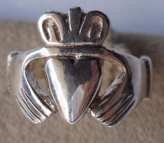 CLADDAGH RING ARGENTO Anello di fidanzamento irlandese Irlanda