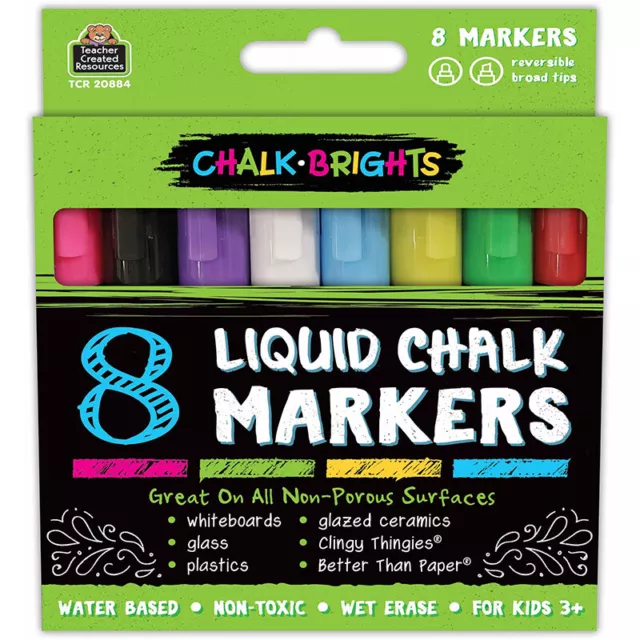 Marvy Uchida® Broad Point Erasable Chalk Markers, Green, 2/Pack