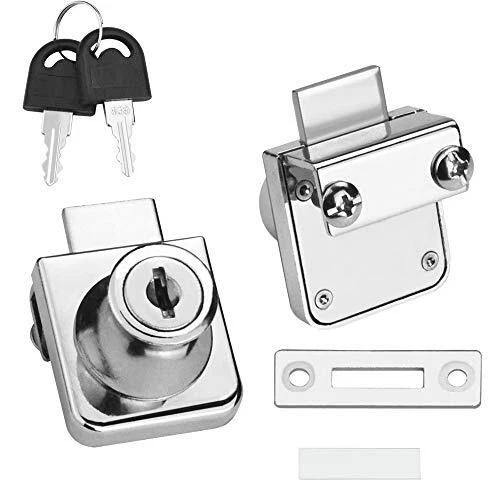 SNAGAROG 2 Pz Serrature per Porte a Vetro Chiusure per Vetrine in Vetro (Y0H)