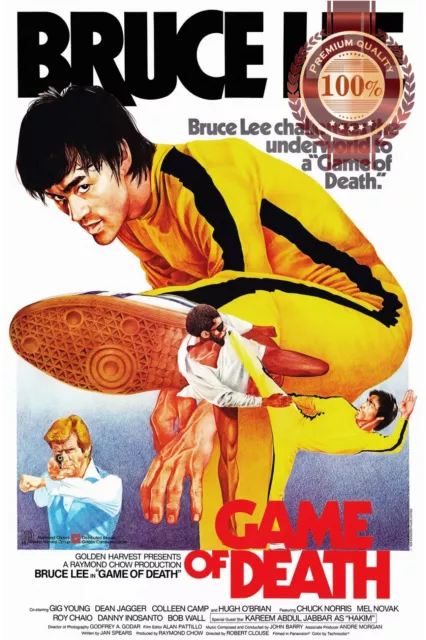 Game Of Death Bruce Lee V2 Original Cinema Film Movie Print Premium Poster