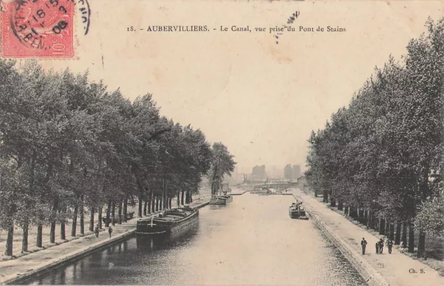 93 Aubervilliers Le Canal Vue Prise Du Pont De Stains