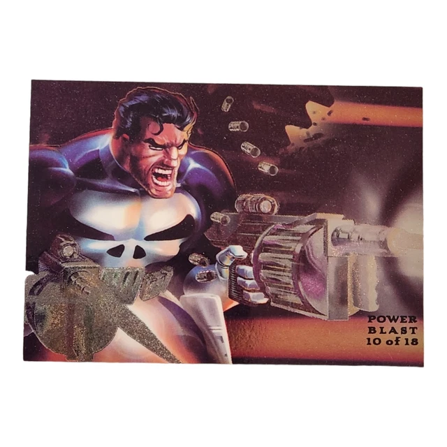 1994 Flair Marvel Universe Punisher Power Blast Foil Card #10
