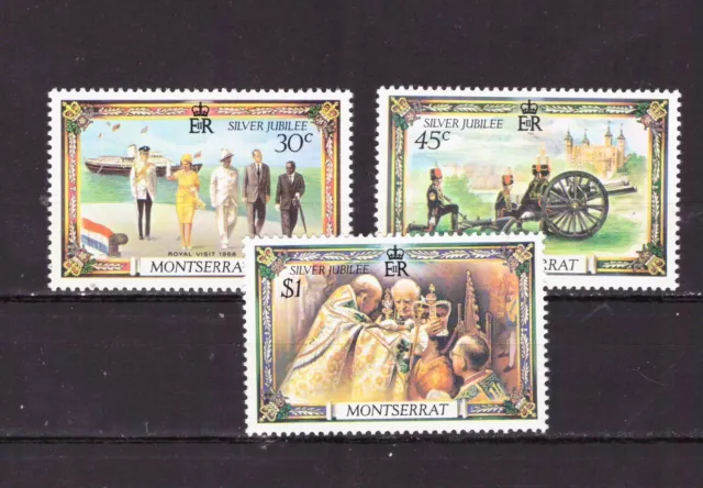 FRANCOBOLLI Stamps Colonie Inglesi Montserrat 1977 Silver Jubilee MNH  &