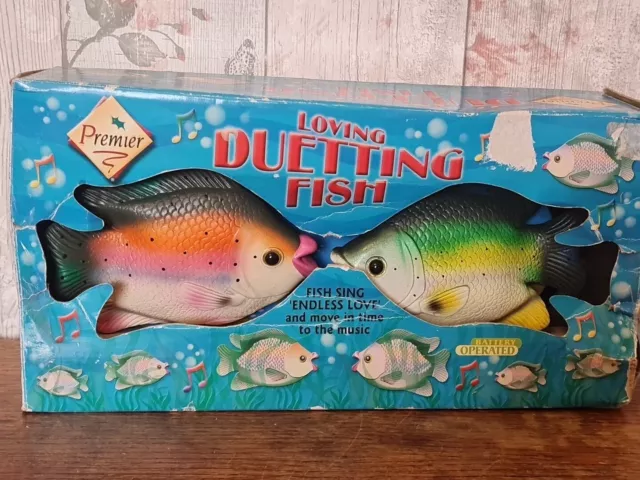 Vintage Big Mouth Billy Bass liebendes Duetting Fisch singen endlose Liebe 1991