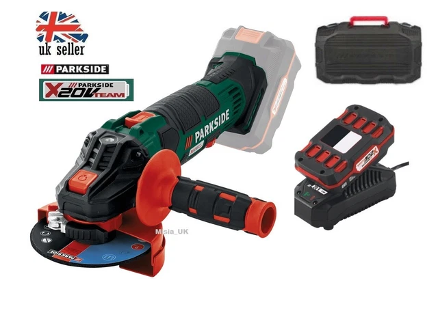 NUOVA SMERIGLIATRICE ANGOLARE CORDLESS PARKSIDE 20V PWSA 20-Li B3 2ah