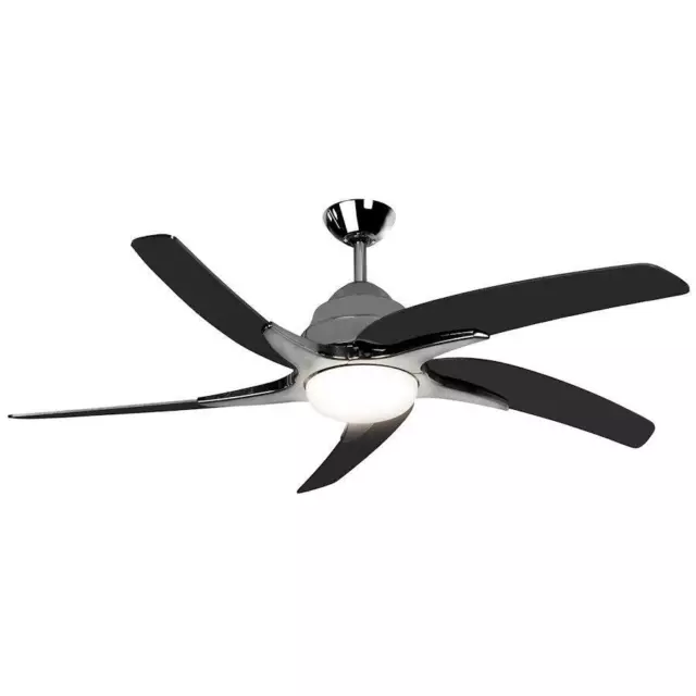 Fantasia Viper Plus 54 inch LED Pewter Ceiling Fan Gloss Black Blade 116110