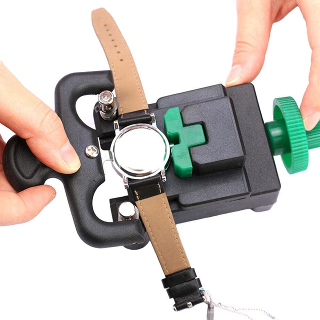 Deluxe snap back top watch case opener