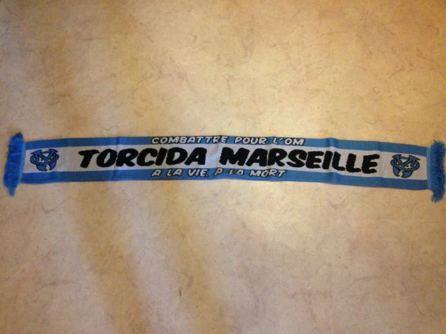 Écharpe Ultras Marseille CU84 - Broderie OM - Neuf, Taille Unique