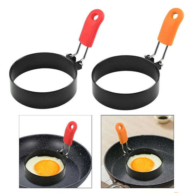 DDSHUN Set di 6 anelli rotondi per mousse, in acciaio inox, antiaderenti, rotondi, per torte, con spingitore, per dolci, uova, pasticceria, mousse, dessert