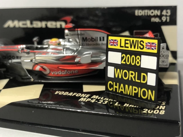 PITBOARD 1:18 (PIZARRA F1) / LEWIS HAMILTON WORLD CHAMPION (2020) EUR 5,50 - IT